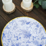 White / Blue Paper Dinner Plates White / Blue Paper Dinner Plates